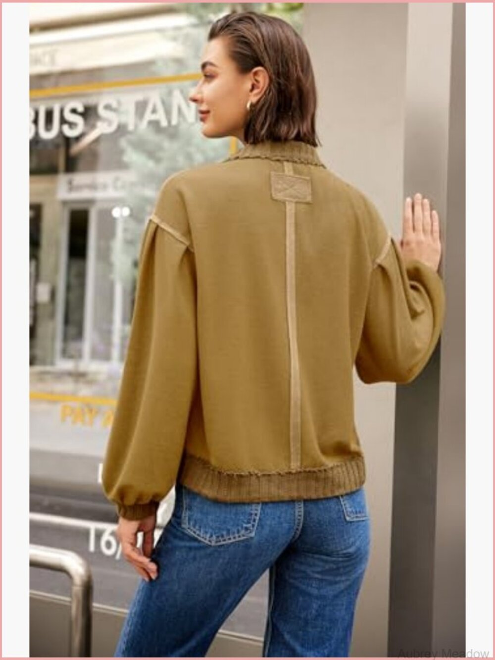 Lightweight Button Down Cardigan Sweatshirt with Pockets - Picture 5 of 6
